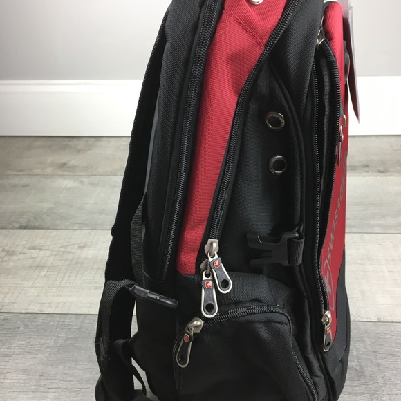 SWISSGEAR NWT LAPTOP BACKPACK BLACK/RED - Picture 6 of 8